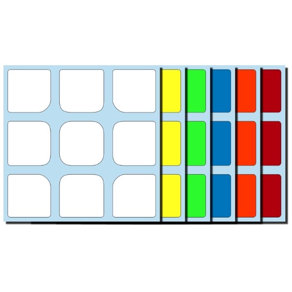 Наклейки кубик Рубика