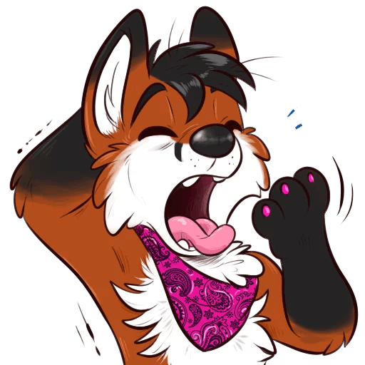 Фурри Стикеры флип