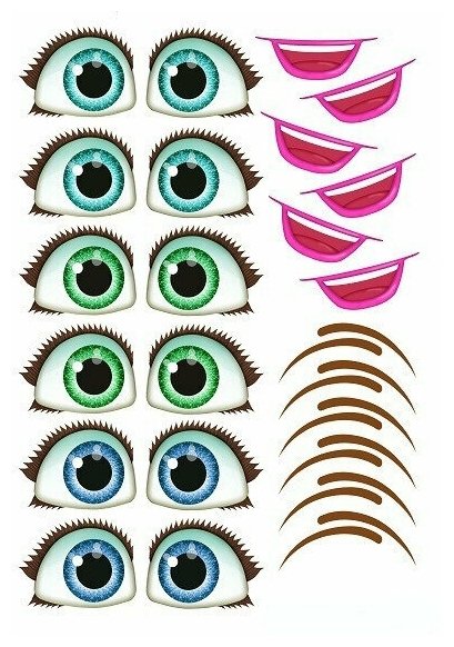 Глаза наклейки для шаров