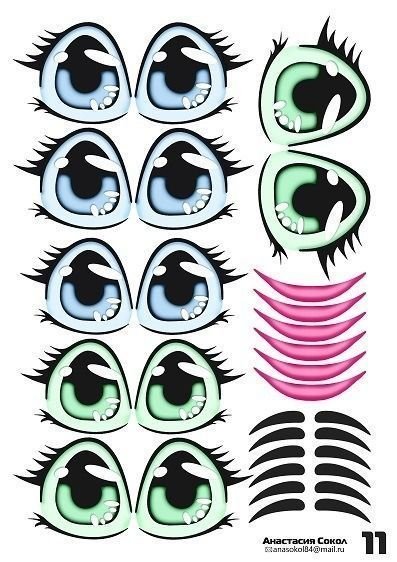 Глаза наклейки