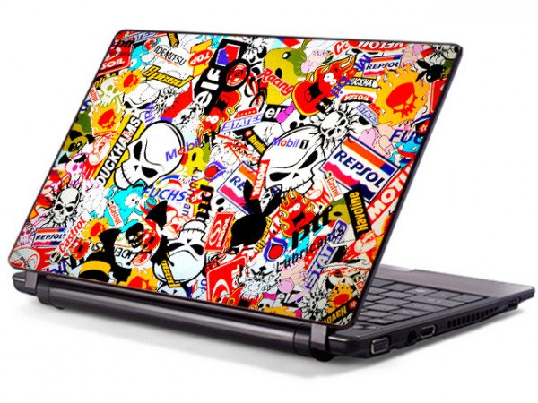 Наклейка на крышку ноутбука (50 фото)