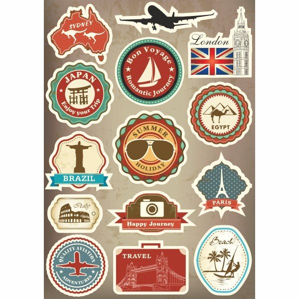 Наклейки путешественника