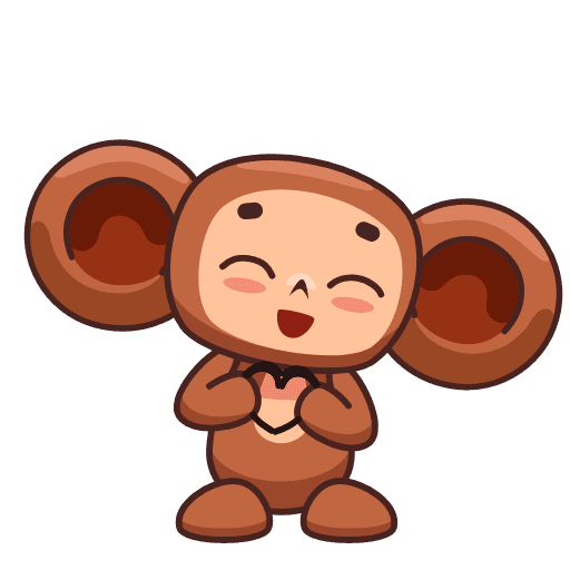 Стикеры Чебурашка телеграмм