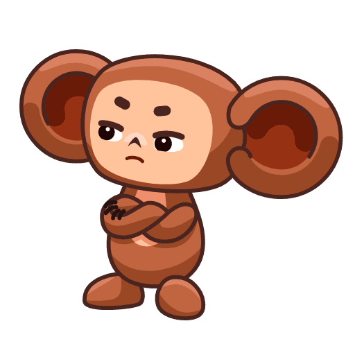 Стикер ватсап Cheburashka