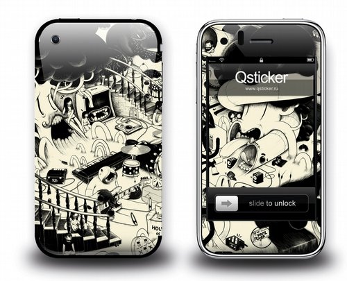 Виниловая наклейка на iphone 3gs