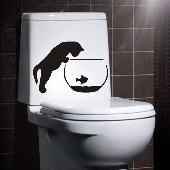 Наклейка на крышку унитаза