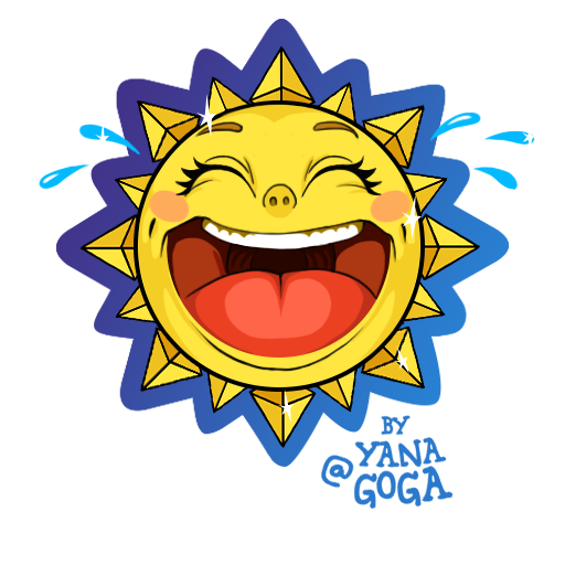 Стикер солнце в телеграмме