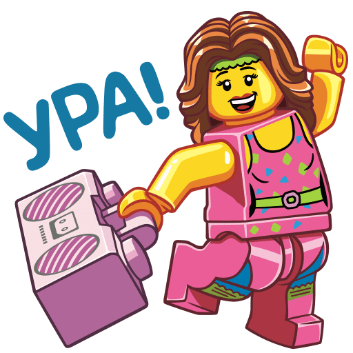 Набор стикеров лего