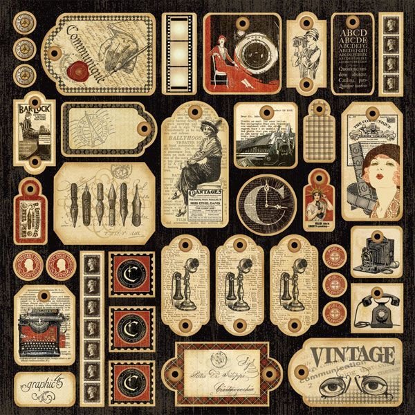 Наклейки в старинном стиле