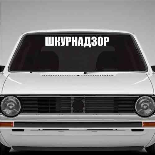 Наклейка ШКУРНАДЗОР на машину