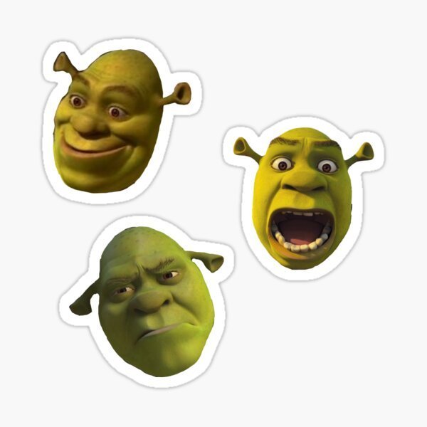 Стикеры для печати Шрек