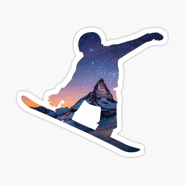 Наклейка на авто сноуборд