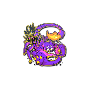 Недорогие фиолетовые наклейки в КС го