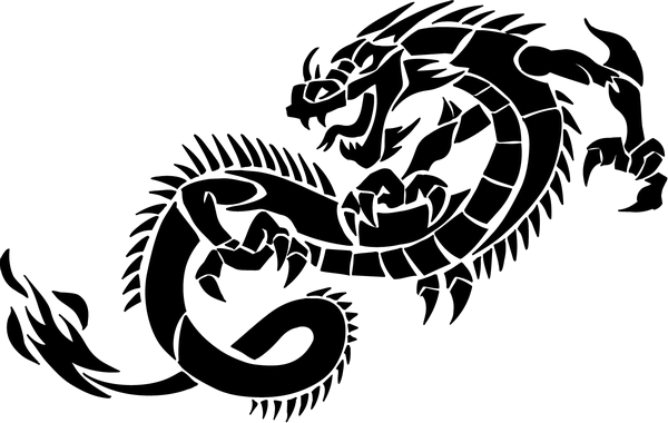 Трафарет дракона на авто