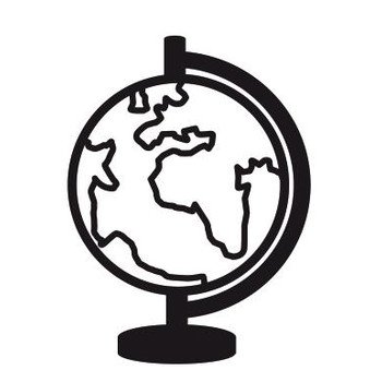 Глобус стикер
