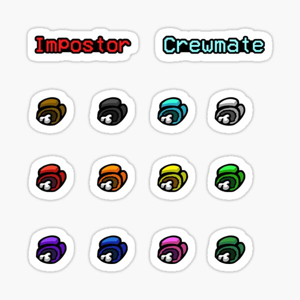 Стикеры из игры амонг АС