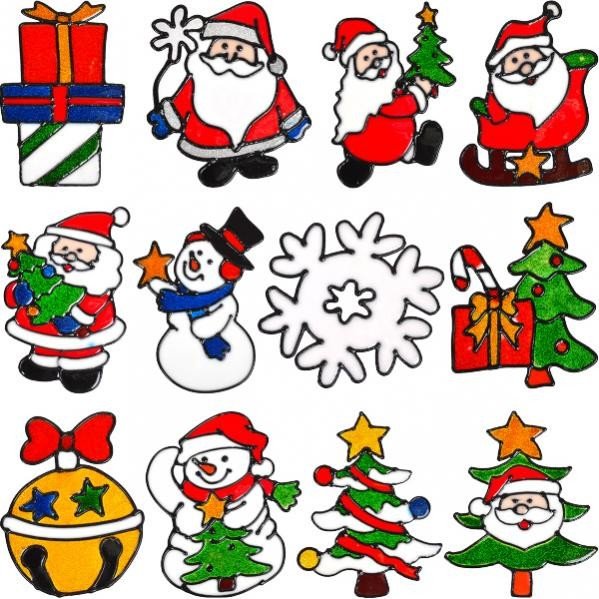 Самодельные наклейки на новый год