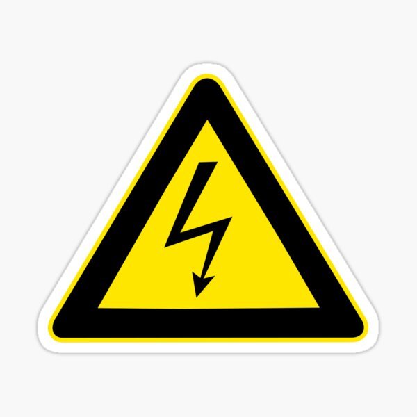 Знак "осторожно, электрическое напряжение" 300мм