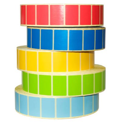 Термоэтикетка 30 на 20 цветная