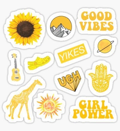 Наклейки для распечатки желтые