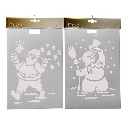 Наклейки на окна новогодние