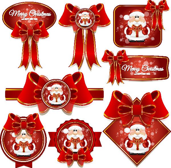 Новогодние Стикеры для подарочных боксов