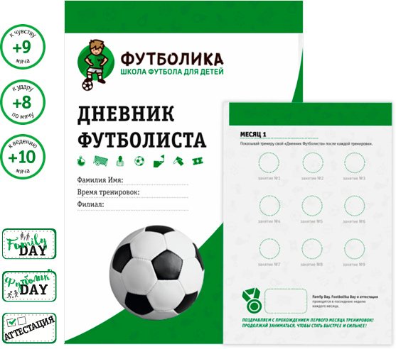 Дневник футболиста для детей