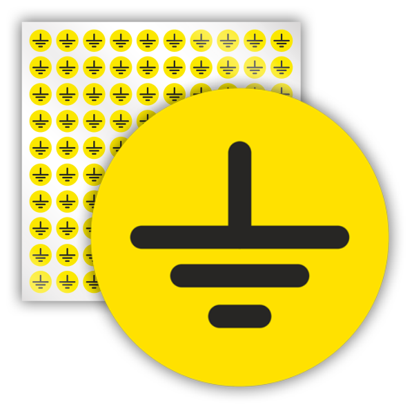 Знак заземление 25х25