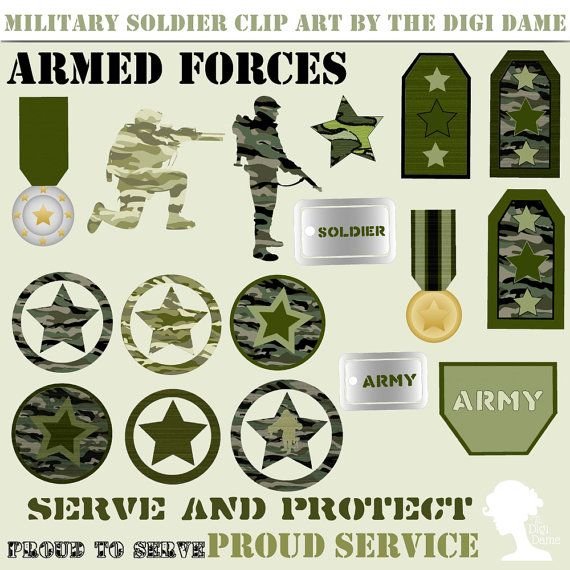 Армия элементы для скрапбукинга