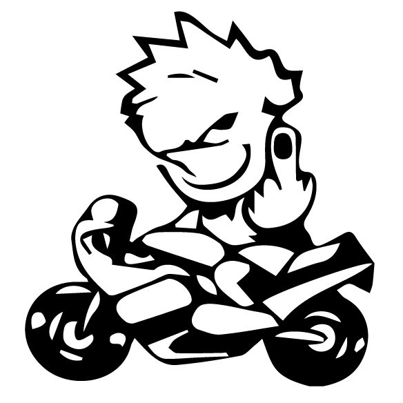 Наклейки на мотоцикл черно белые