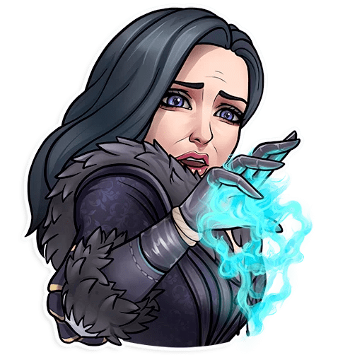 Стикеры Ведьмак телеграмм Йеннифер