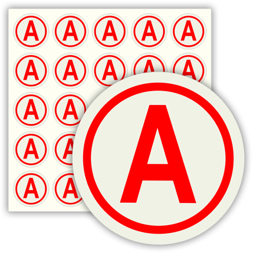 Наклейка буква «а» на аварийный светильник, b92 вектор