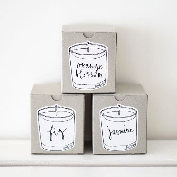 Стильные этикетки для свечей