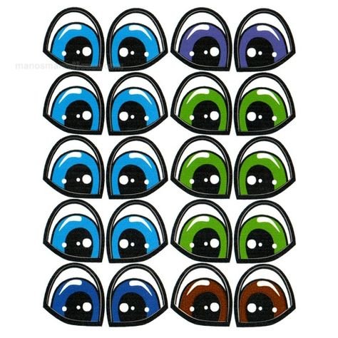 Наклейки глаза для кукол (49 фото)