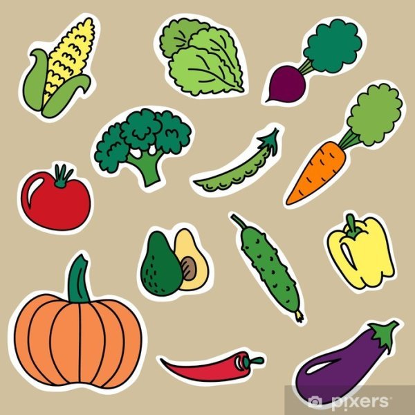 Наклейки "фрукты"