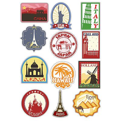 Ретро наклейки на чемодан