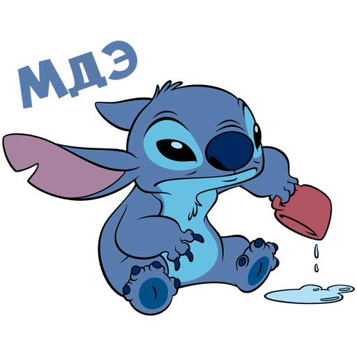 Стикеры Стича в телеграмме