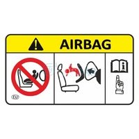 Наклейка на козырек машины airbag