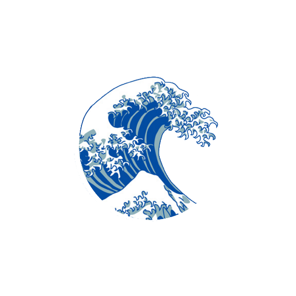 Наклейка на стену волна