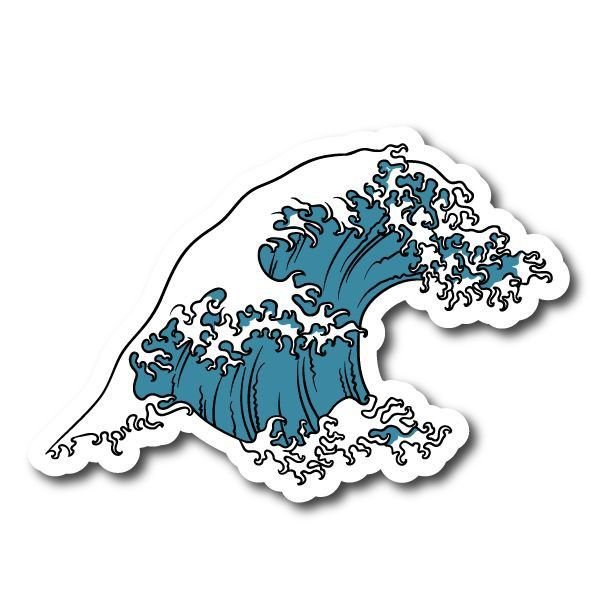 Кацусика Хокусай большая волна в Канагаве с котами