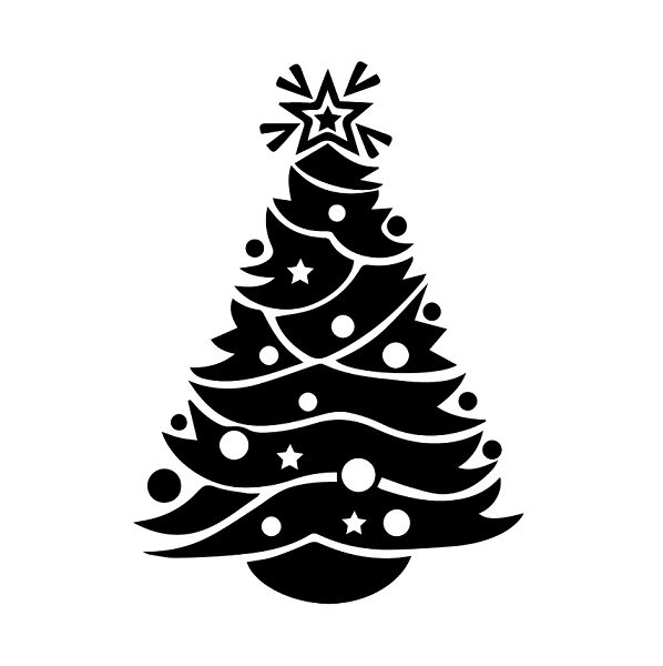 Стикер елка Новогодняя