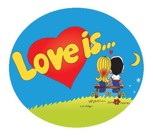 Логотип жвачки Love is