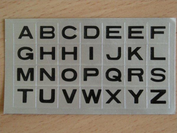 Наклейки "алфавит английский"