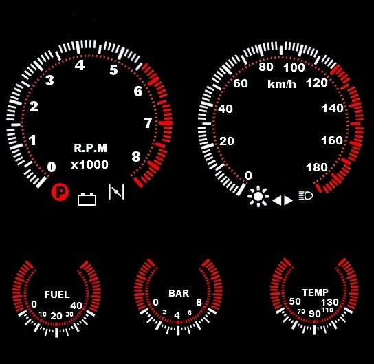 Приборные шкалы ВАЗ 2106