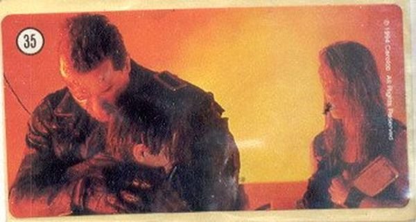 Терминатор 2 наклейки от жвачек