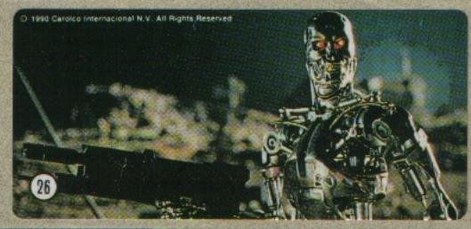 Терминатор 2 наклейки от жвачек 1990