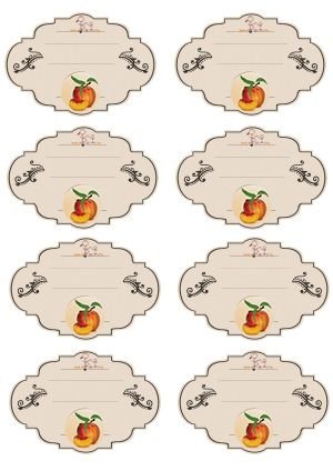 Этикетки на варенье черно белые