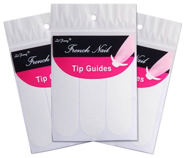 Французский маникюр с наклейками