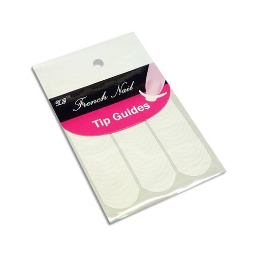 Френч с наклейками на ногтях