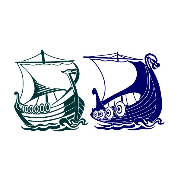 Драккар викингов вектор